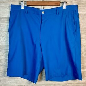 Peter Millar Camo Band 36x8 Flat Front Stretch Performance Golf Shorts – Blue